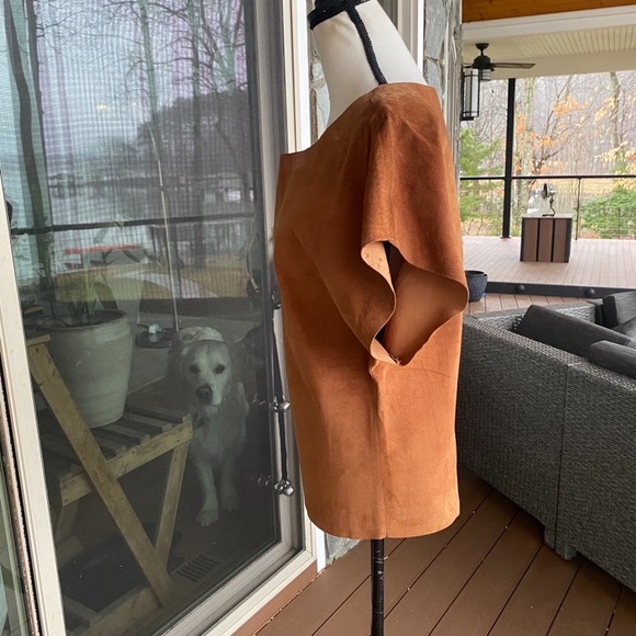 BERYLL…. Leather Handcrafted in LA🔥Beautiful leather / suede top. Oversized XS - Picture 6 of 16